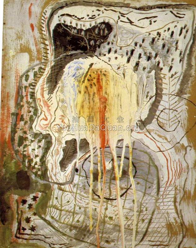 坐在扶手椅中的祼女 - 萨尔瓦多·达利